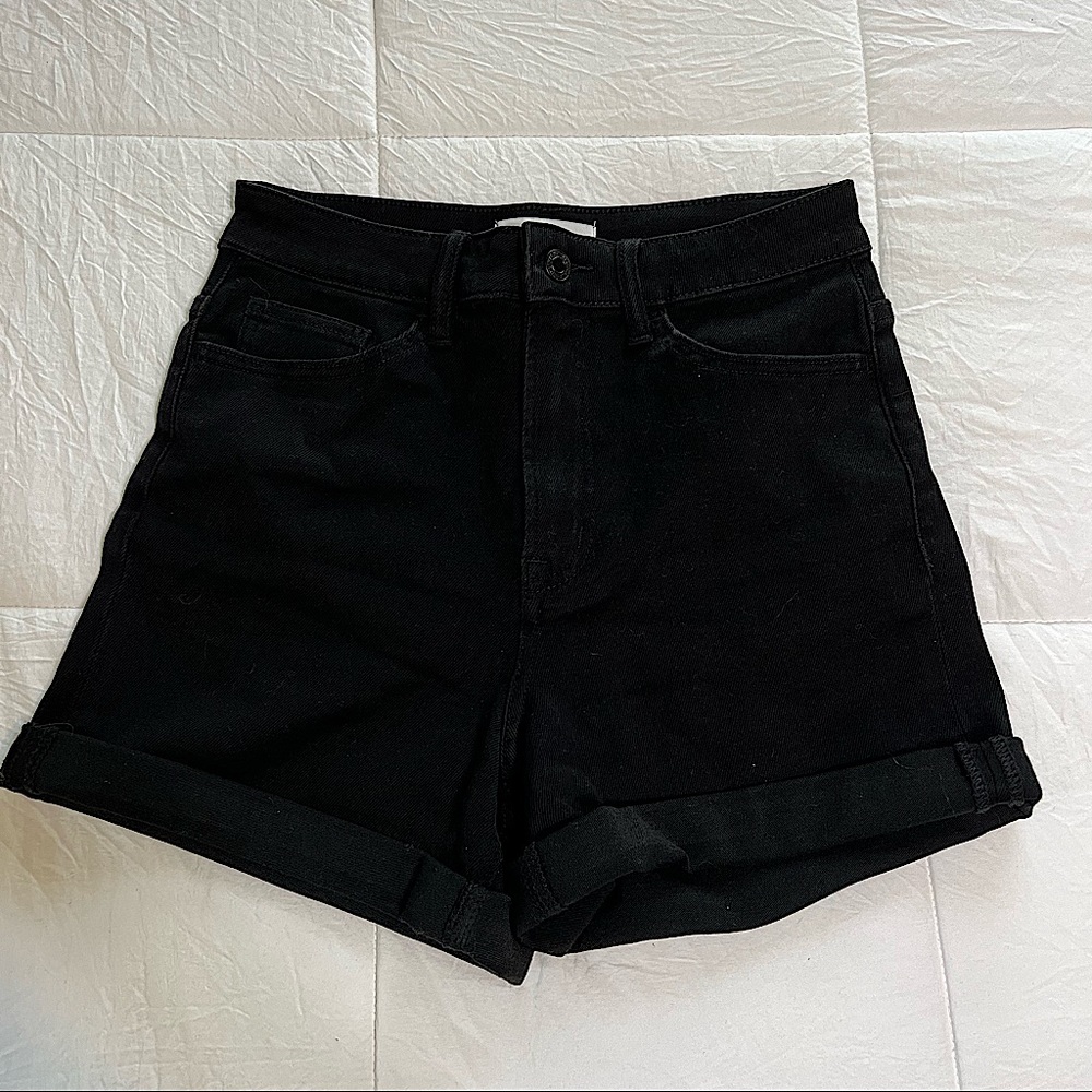 Black Jean Shorts